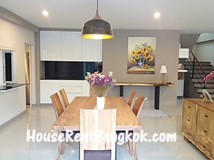 New house for SALE on Ratchada-Viphavadi roads, with garden & pool, 400 Sqm., 2 floors, 3 bedrooms, modern style, furnished.