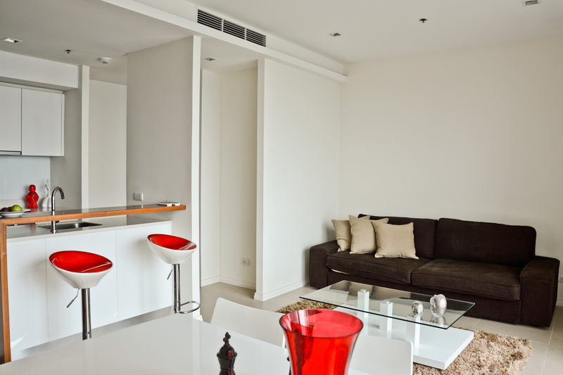 Condo for sale in Bangkok The River condo very high floor & panoramic view. 61.78 sq.m. 1 bedroom fully furnished.