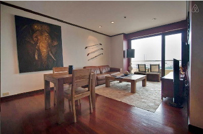 Condo for sale in Bangkok riverside one spacious bedroom 63 sq.m. nicely furnished with lovely river view.