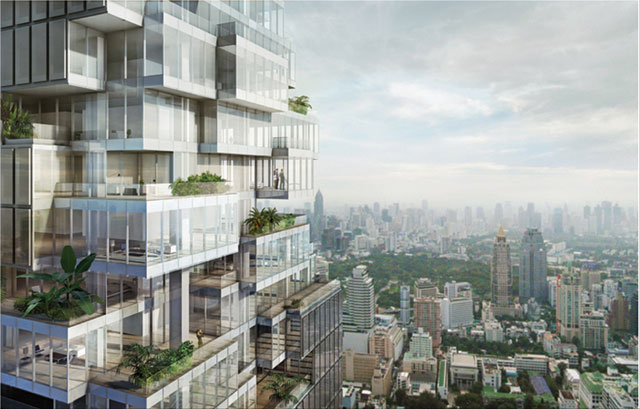 Super luxury condo for sale in Bangkok Sathorn Chongnonsee BTS. 167 sq.m. 2 bedrooms. Fully fitted. Exceptional services of 6 star hotel.