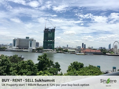 Condo for sale in Bangkok Riverside. Full view of Chaopraya river and nice breeze. 242 sq.m. Bared-Shell. Go your own style. Strongly recommend. Superb!!!