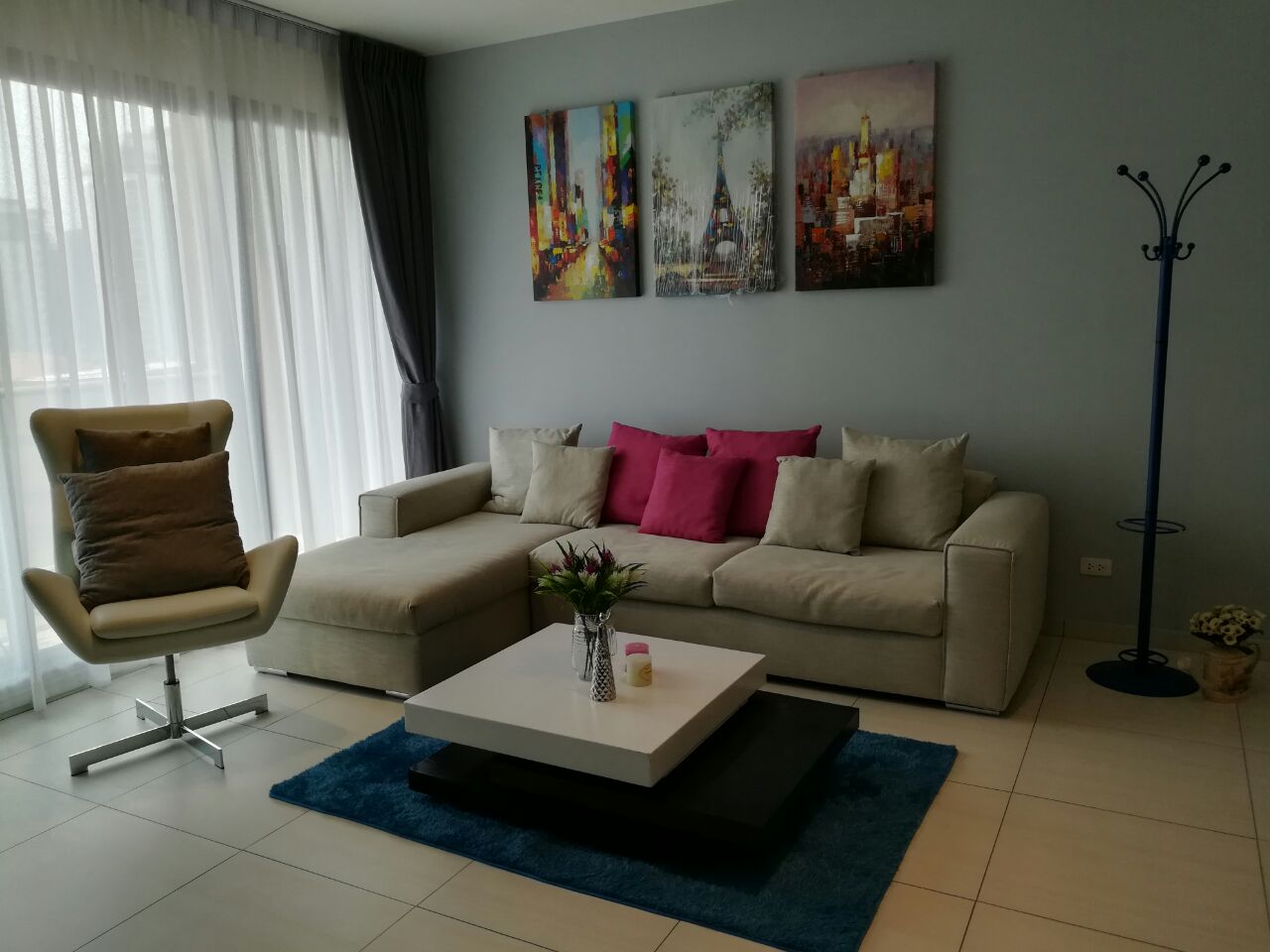 The Lofts Ekkamai 2 bedroom 74 Sq.m. Full furnished and ready to move in, Walk to Ekkamai BTS.