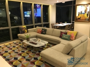 Luxury condo at Asoke, Sell with tenants, 2 bedrooms 128 sqm. duplex room, Close to MRT Sukhumvit.