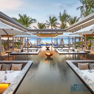 luxury residence beach-front condo for sale at an exclusive project on Kamala Beach in Phuket. One Bedroom 74 Sq.m. fully-furnished and located