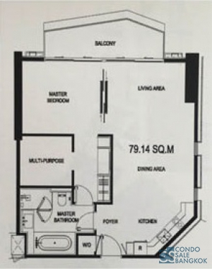 Down Payment! Magnolias Waterfront Residences on the Chao Phraya riverside, 1 bedroom, 79.14 sqm. Walk a few steps to ICON Siam.