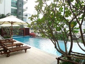 Condo for sale in Sukhumvit 23 Bangkok. Fully furnished one bedroom, size: 54 sq.m. Nice & Modern building. SELL with tenants!!!