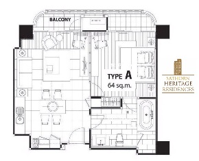 6% guarantee 2 years Brand new condo in Sathorn. 1 bedroom 65 sq.m. Comfortable living. Stunning view and peaceful stay in active environment of hotel facilities.