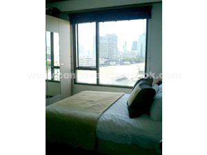 Riverside condo for sale in Bangkok. 96.08 sq.m. 2 bedrooms. Riverview.