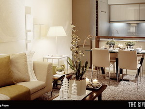 Most Luxury Riverside condo in Bangkok. Sale at original cost. Best of 2 bedrooms type. 76 sq.m.