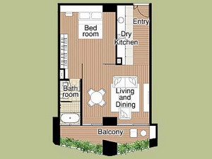 Condo for sale in The Pano big 1 bedroom 69.9 sq.m. Unfurnished. Riverview Brandnew.