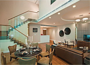 Bared-shell condo for sale in The Emporio condo in Sukhumvit 24. Duplex style 181 sq.m. Design your own style.