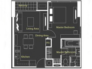 The Quattro Thonglor, 1 bedroom, size: 54.5 sq.m., High floor, facing south for sale.  SALE AT COST and lower than current project price. Ready to visit now!