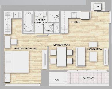Highest floor of 1 bedroom 52 sq.m in 39by Sansiri Condo for sale in Sukhumvit 39. It is opposite Emporium a few steps to Prompong BTS. Completed and ready to transfer.