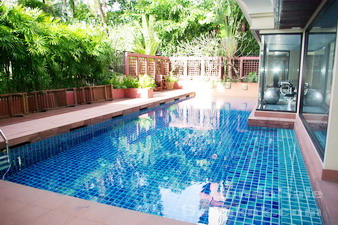 Exclusive 320 sq.m. 3 bedrooms 1 study condo for sale in Bangkok Sathorn area. Furnished. Fully equipped kitchen. Very private compound.