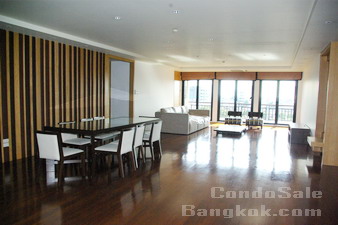 Exclusive 320 sq.m. 3 bedrooms 1 study condo for sale in Bangkok Sathorn area. Furnished. Fully equipped kitchen. Very private compound.