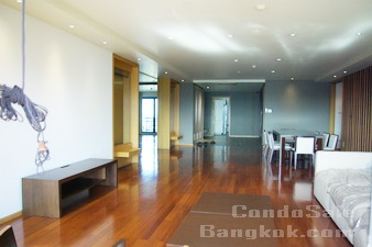 Exclusive 320 sq.m. 3 bedrooms 1 study condo for sale in Bangkok Sathorn area. Furnished. Fully equipped kitchen. Very private compound.