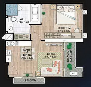 One bedroom condo for sale 