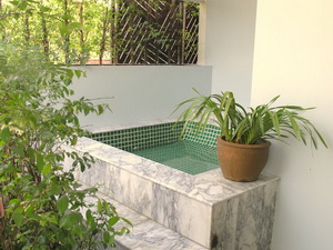 Beautiful corner room: 2 bedroom 1 bathroom, size 72.76 sqm. on the 2nd floor with large private outdoor living area & Jacuzzi Pool. 100 m to Tesco Lotus and BTS.