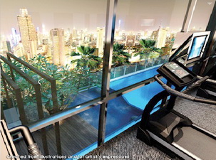 Brand New Condominium The Address Asoke 1 bedroom for sale in Bangkok near Pechaburi MRT. Fully furnished on very high floor.